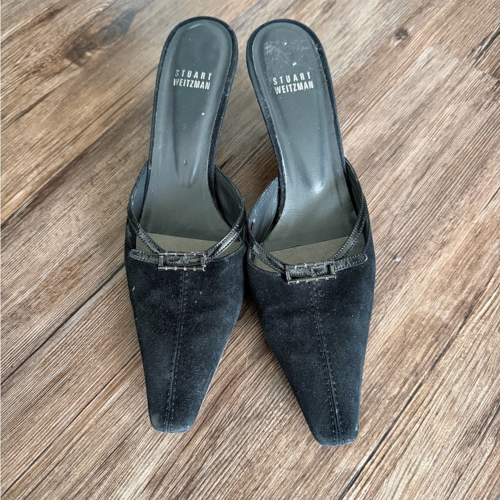 Stuart Weitzman Black Suede Heels